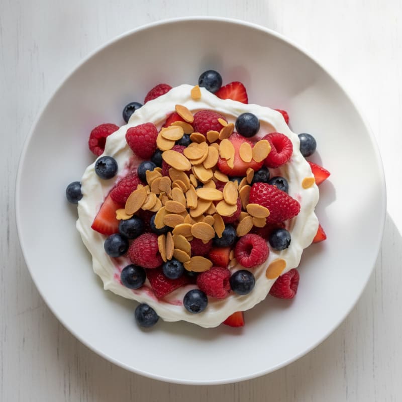 Greek Yogurt Protein Parfait with Mixed Berries