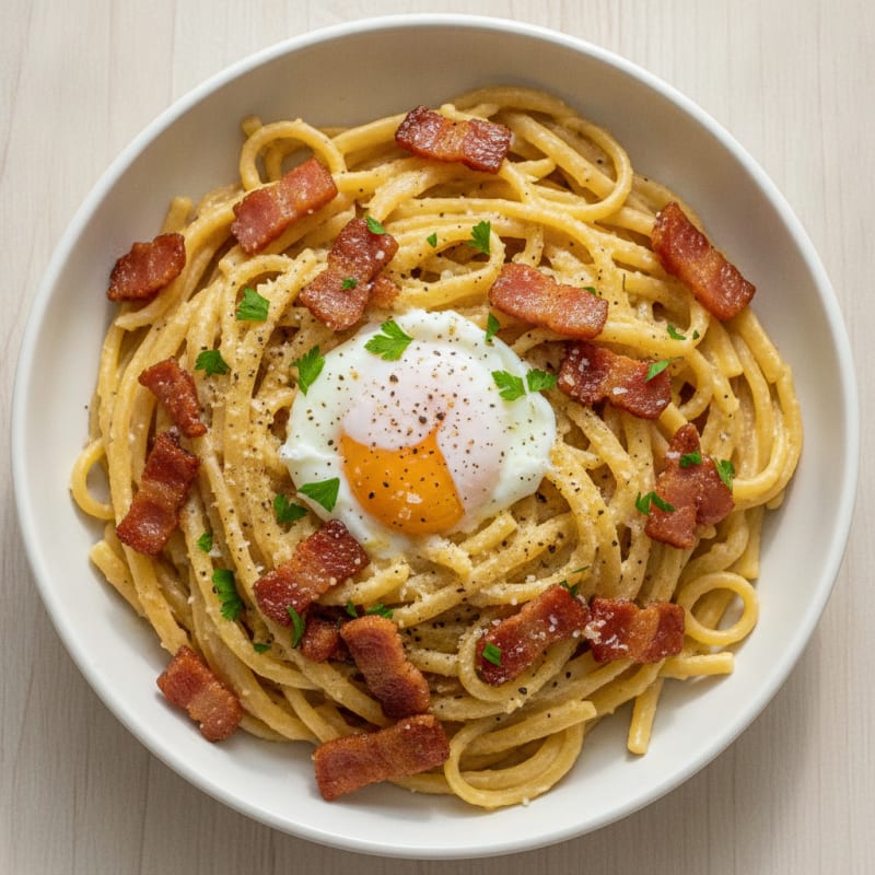 Classic Carbonara with Pancetta and Egg