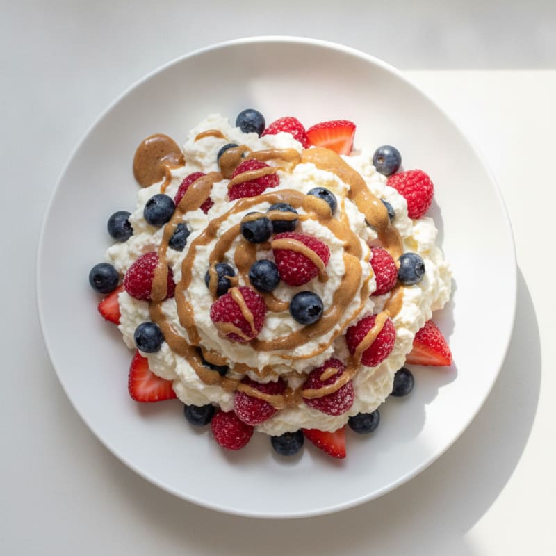 Silky Greek Yogurt Protein Mousse with Mixed Berries