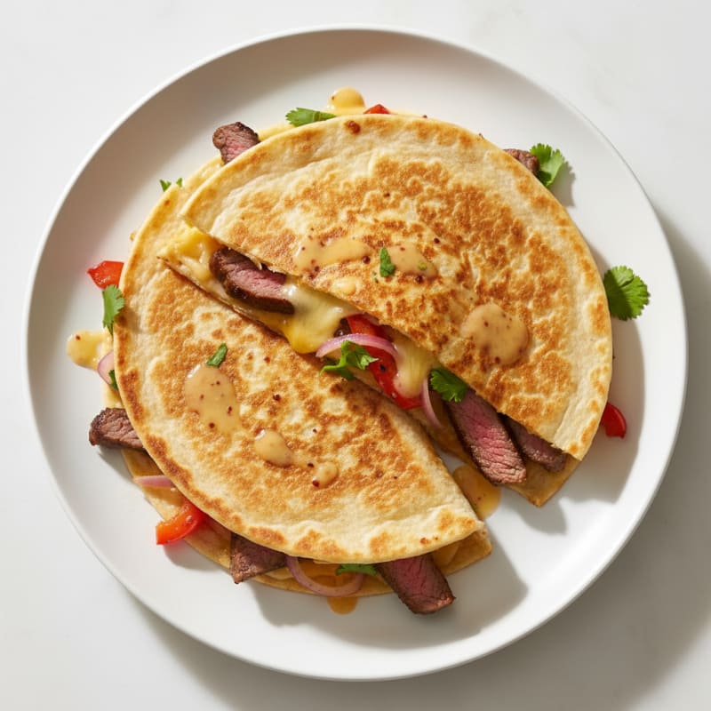 Crispy Chili-Lime Steak Quesadillas