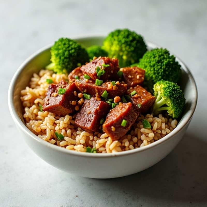 Ginger-Garlic Beef and Broccoli Rice Bowl