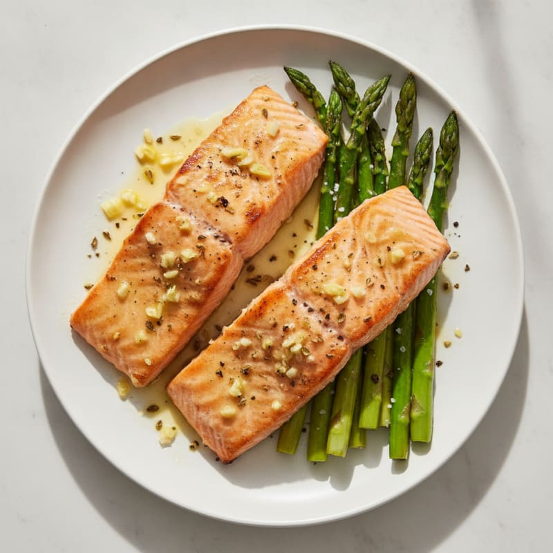 Lemon Herb Grilled Salmon with Asparagus