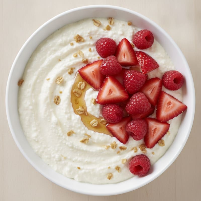 Silky Cottage Cheese Protein Mousse with Fresh Berries