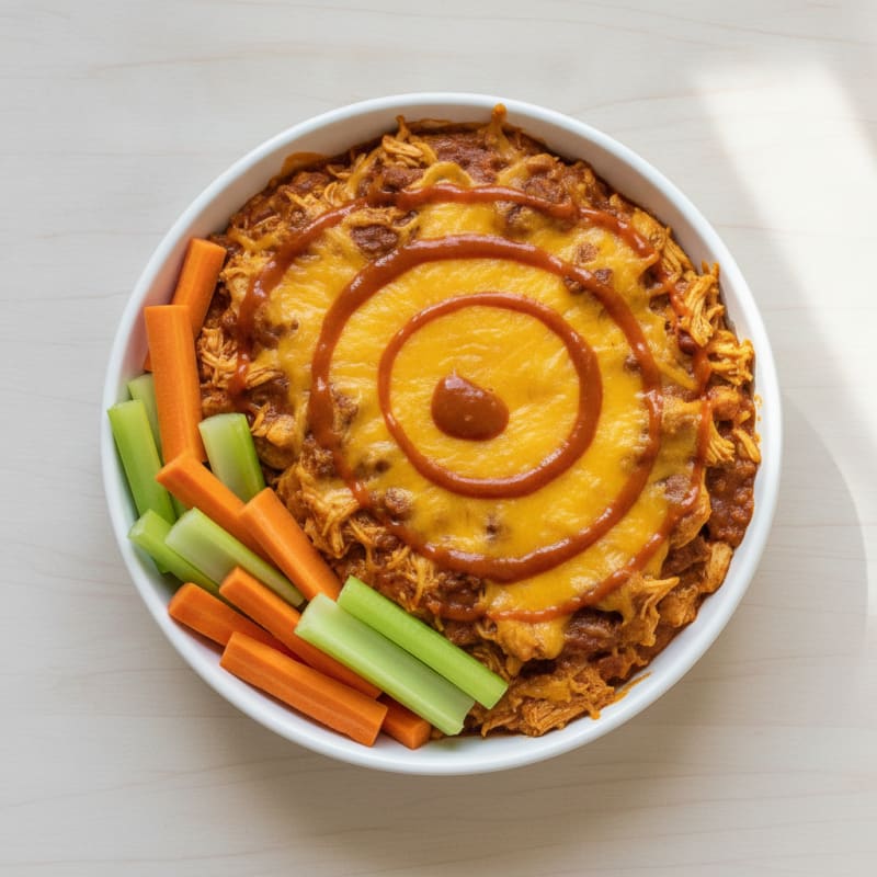 Clean Buffalo Chicken Dip with Fresh Dippers