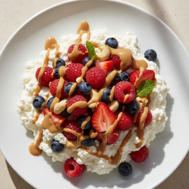 Greek Yogurt Protein Mousse with Berries