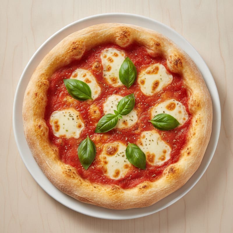 Simple Flour Dough Pizza Margherita