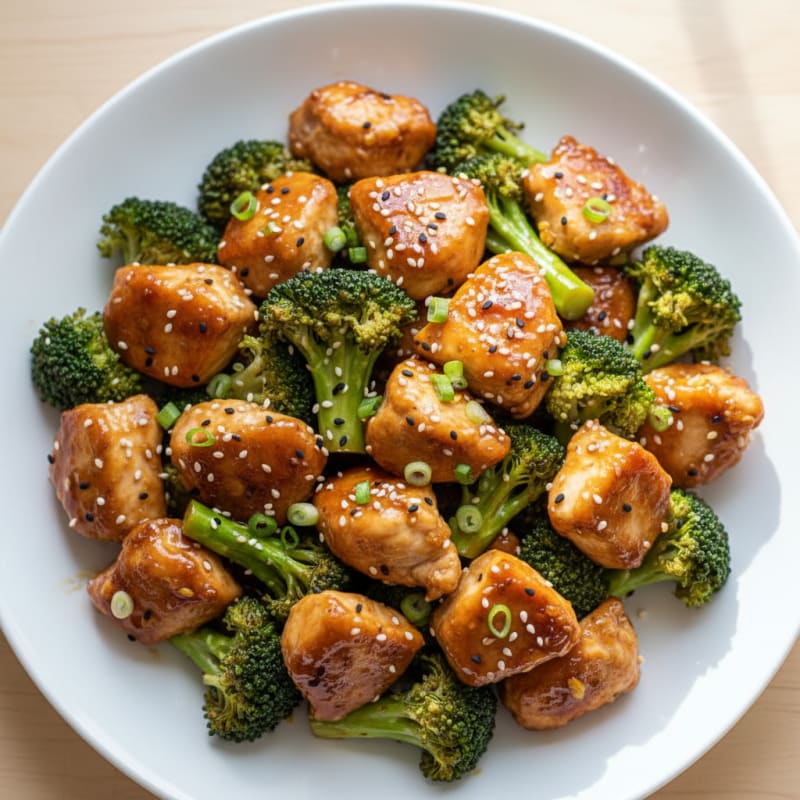 Crispy Teriyaki Chicken and Broccoli