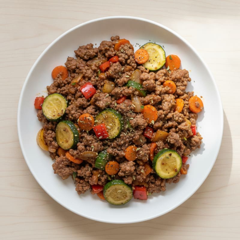 Savory Beef Mince with Garden Vegetables