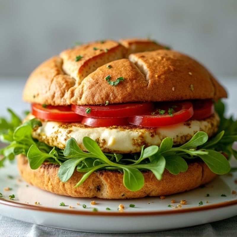 Herb-Pesto Grilled Chicken Sandwich with Fresh Mozzarella