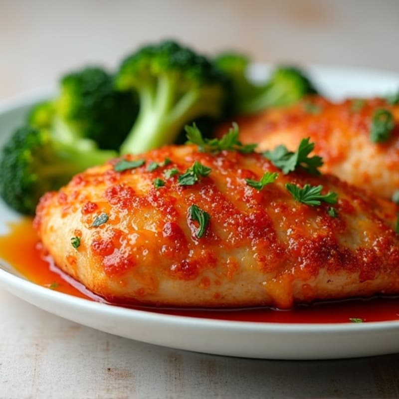 Crispy Baked Ginger-Garlic Chicken with Sweet Chili Sauce