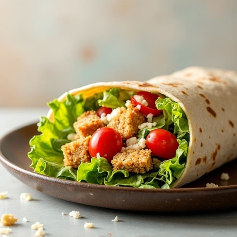 Crispy Chicken Caesar Salad Wrap