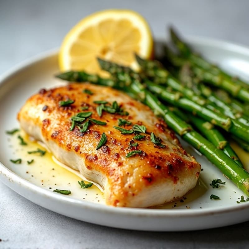 Sheet Pan Lemon Herb Chicken with Roasted Asparagus