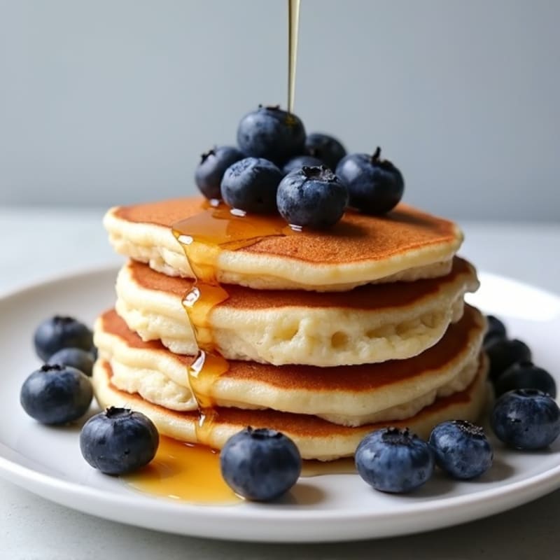 Fluffy Blueberry Protein Pancakes