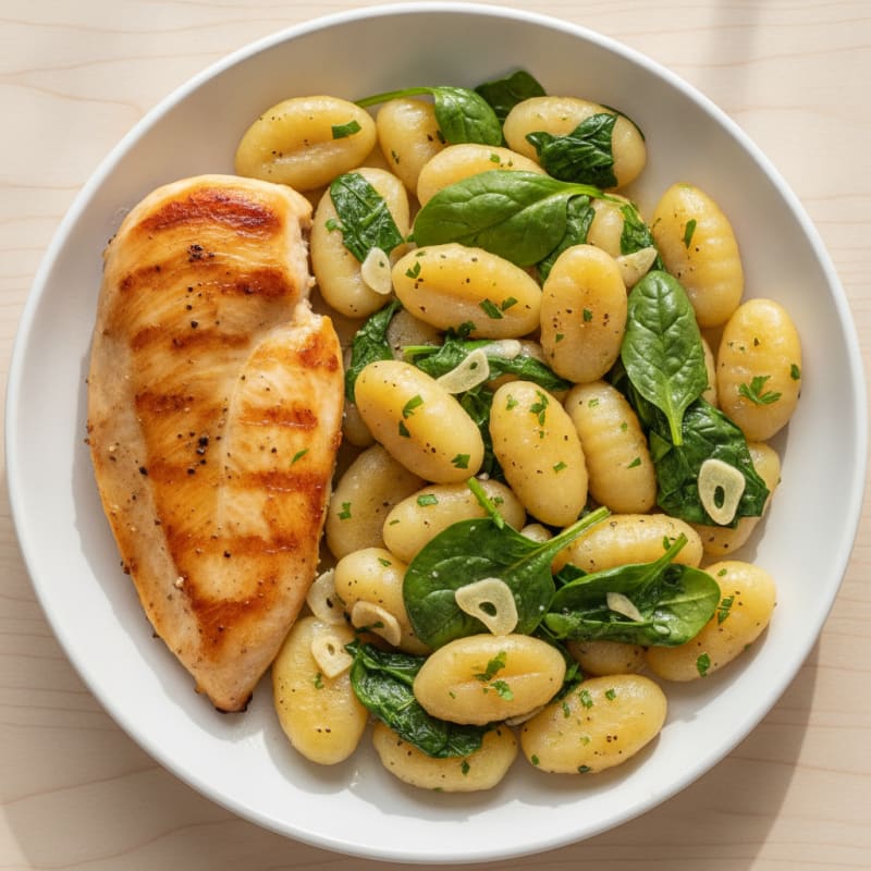 Pan-Seared Chicken with Gnocchi