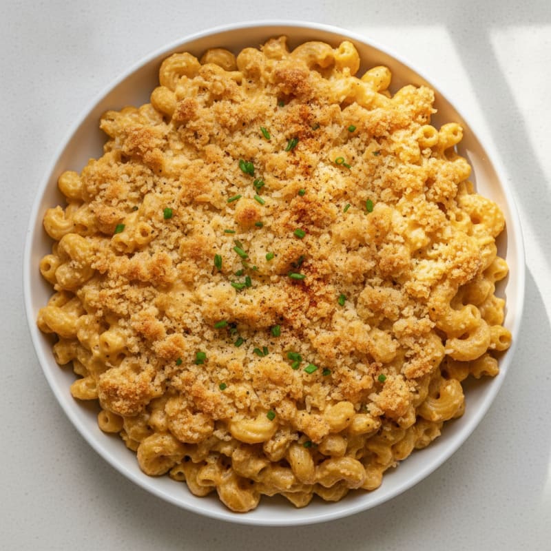 Baked Macaroni and Cheese with a Golden Crust