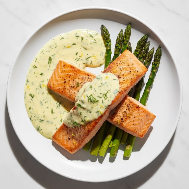 Pan-Seared Salmon with Lemon-Dill Sauce