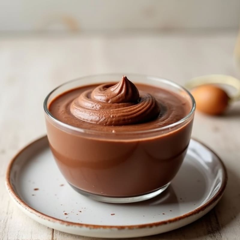 Silky Chocolate Protein Pudding with Almond Butter Swirl