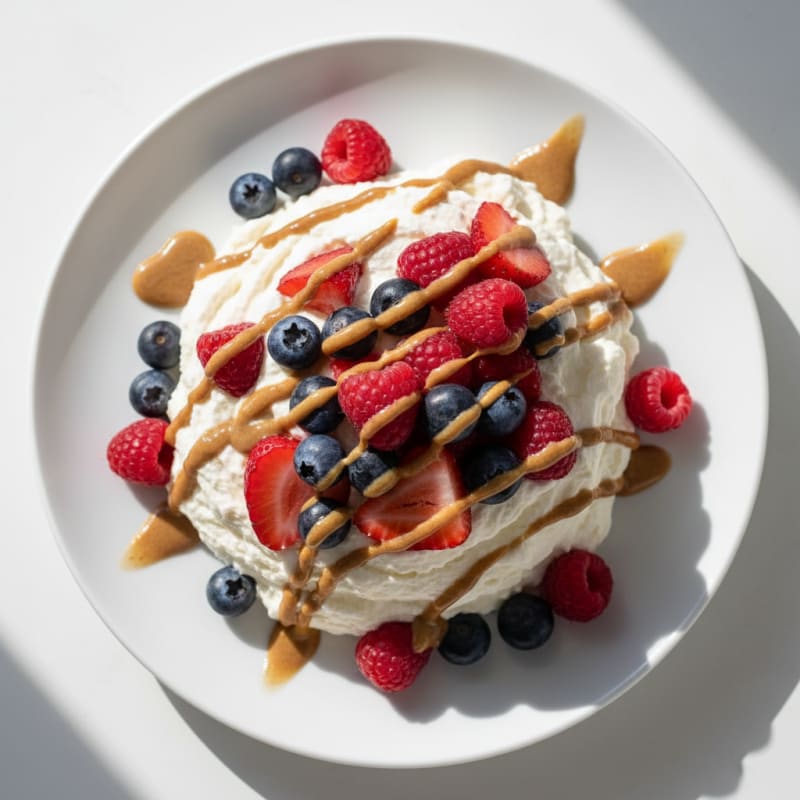 Silky Greek Yogurt Protein Mousse with Mixed Berries