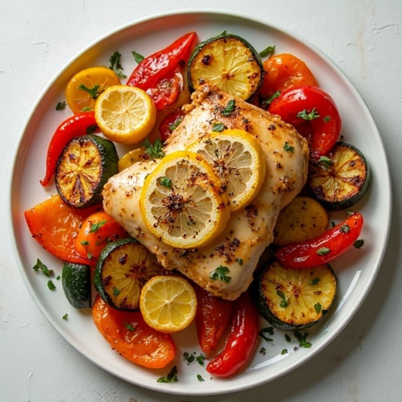 Sheet Pan Lemon Herb Chicken with Crispy Roasted Vegetables