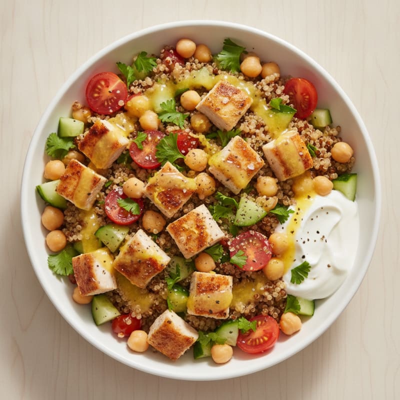 Lemon-Herb Chickpea & Quinoa Bowl