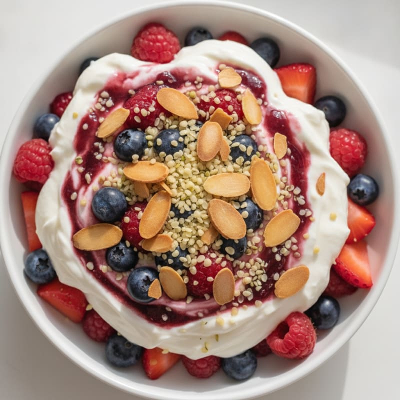 Creamy Greek Yogurt Protein Parfait with Mixed Berries
