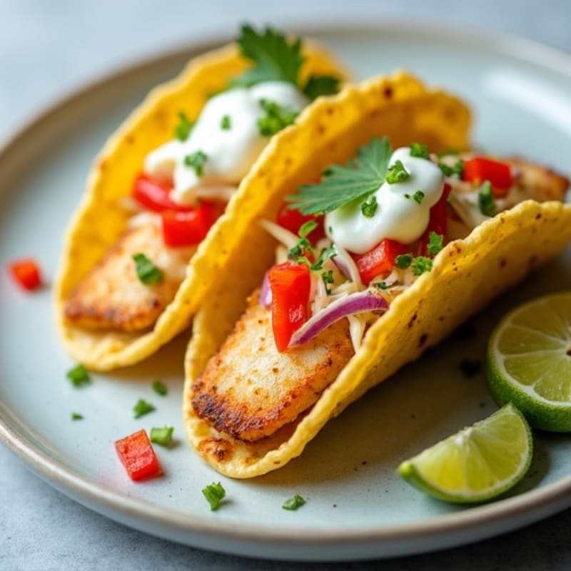 Crispy Pan-Seared Fish Tacos with Fresh Cabbage Slaw