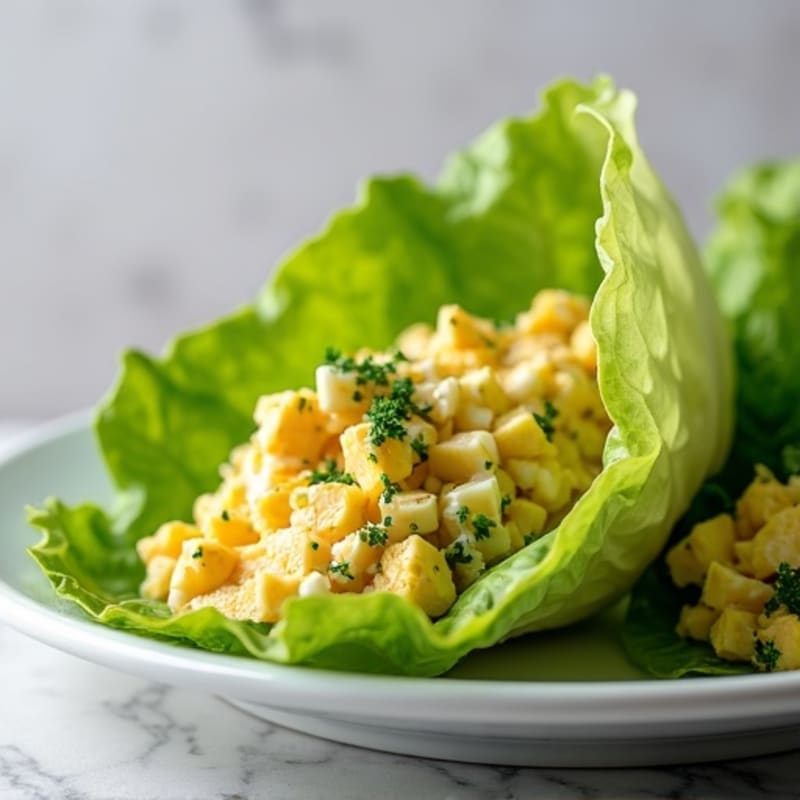 Fresh Herb-Loaded Egg Salad Lettuce Wraps
