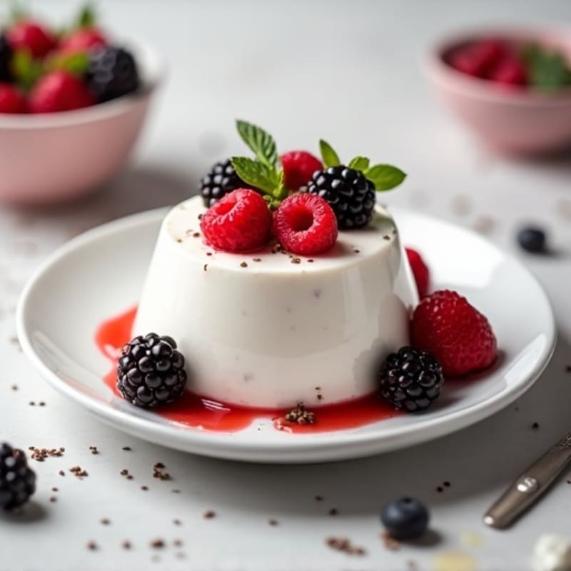 Silky Greek Yogurt Protein Mousse with Berries