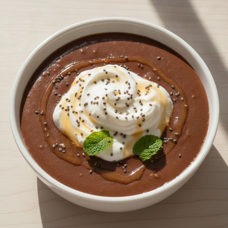 Silky Chocolate Protein Pudding with Greek Yogurt
