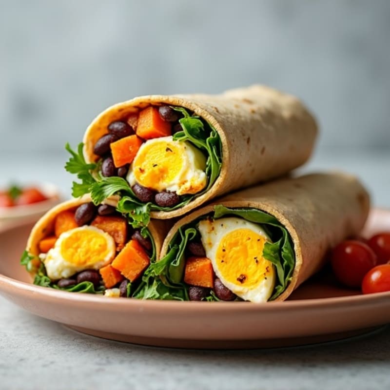 Protein-Packed Sweet Potato Black Bean Breakfast Burrito
