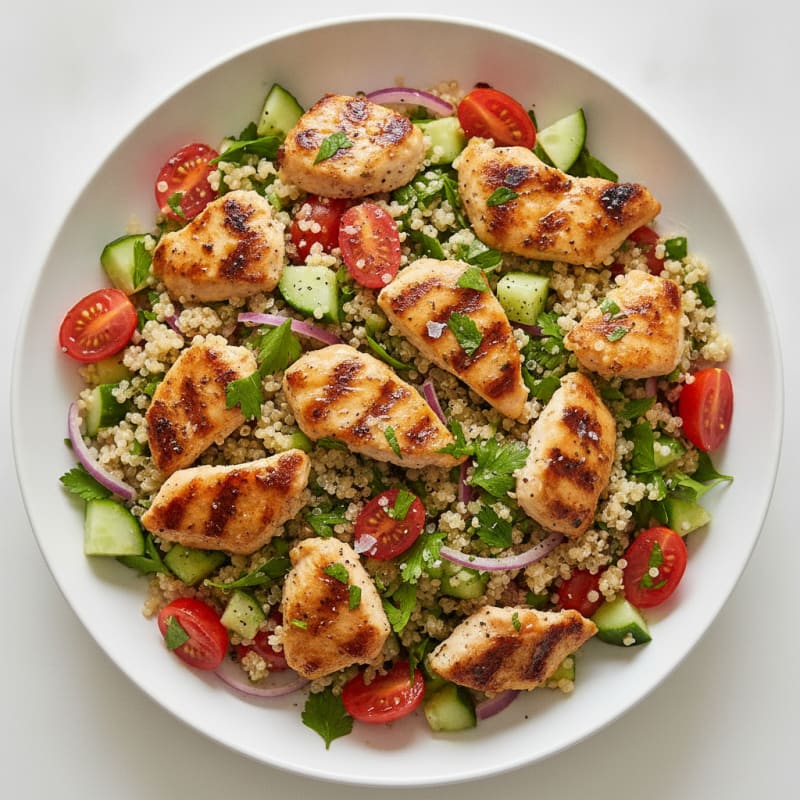 Lemon Herb Chicken and Quinoa Salad