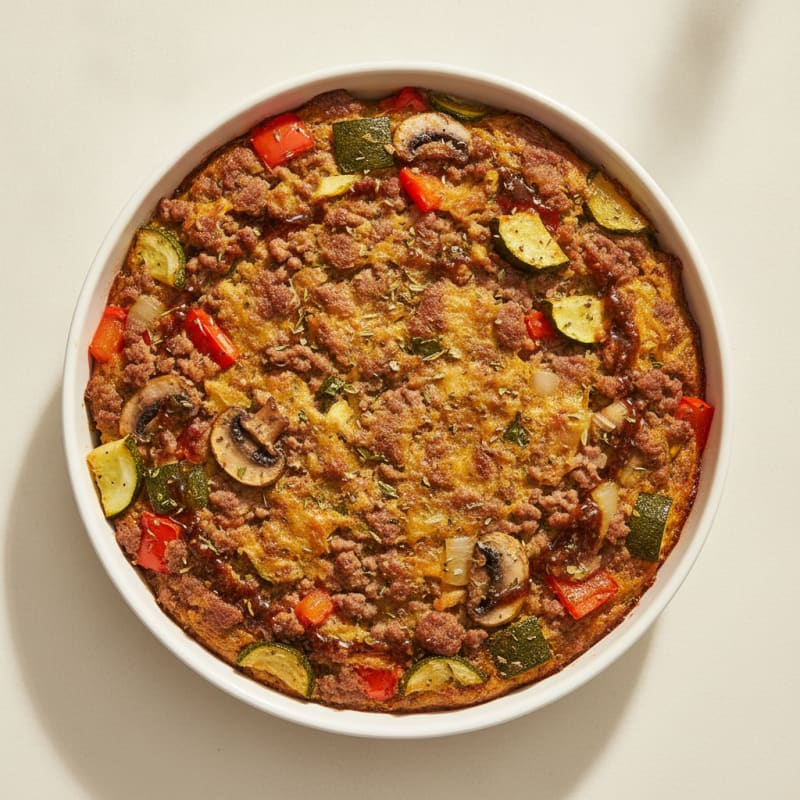 Savory Ground Beef and Vegetable Bake
