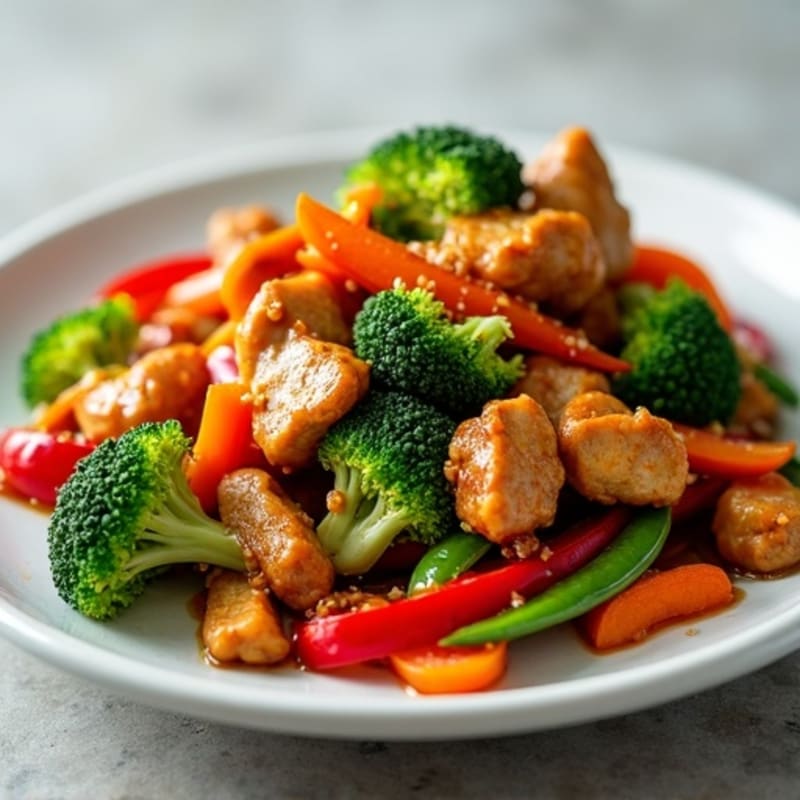 Crispy Teriyaki Chicken and Vegetable Stir-Fry