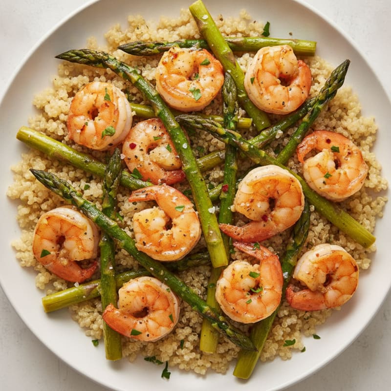 Garlic Shrimp with Roasted Asparagus