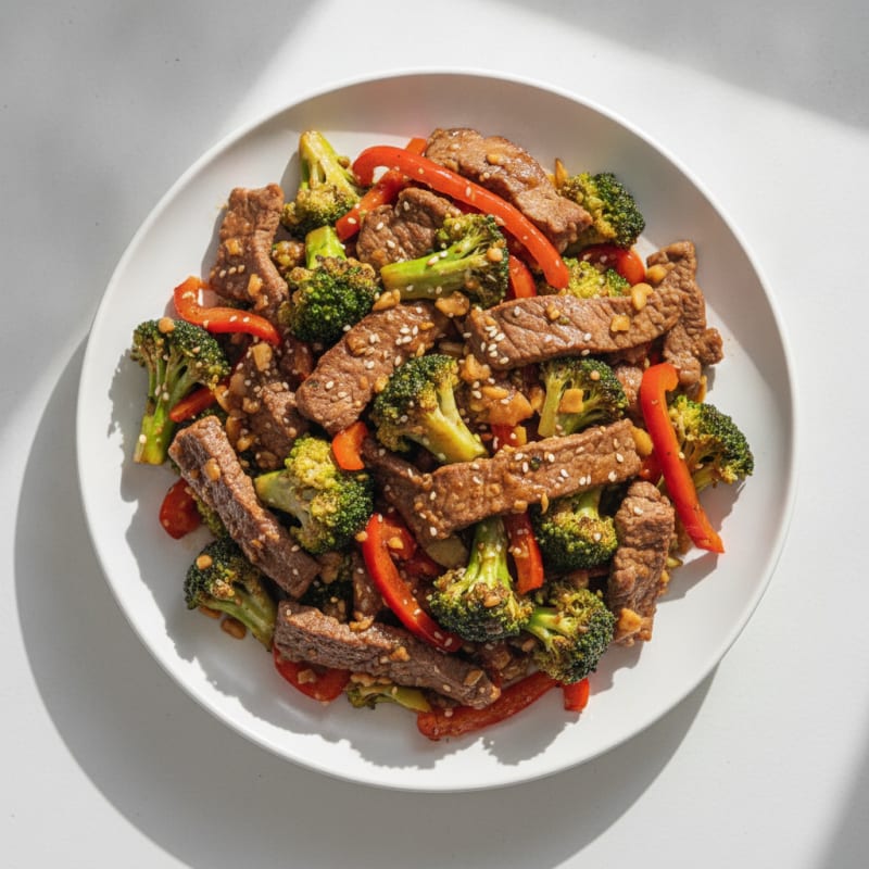Ginger-Garlic Beef and Broccoli Stir-Fry
