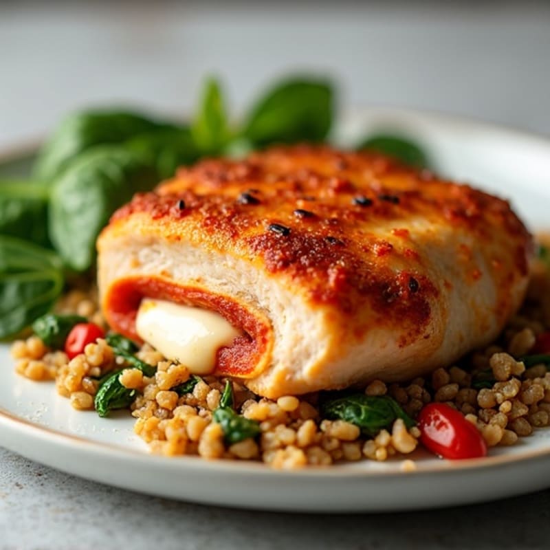 Melty Stuffed Chicken with Crispy Turkey Pepperoni