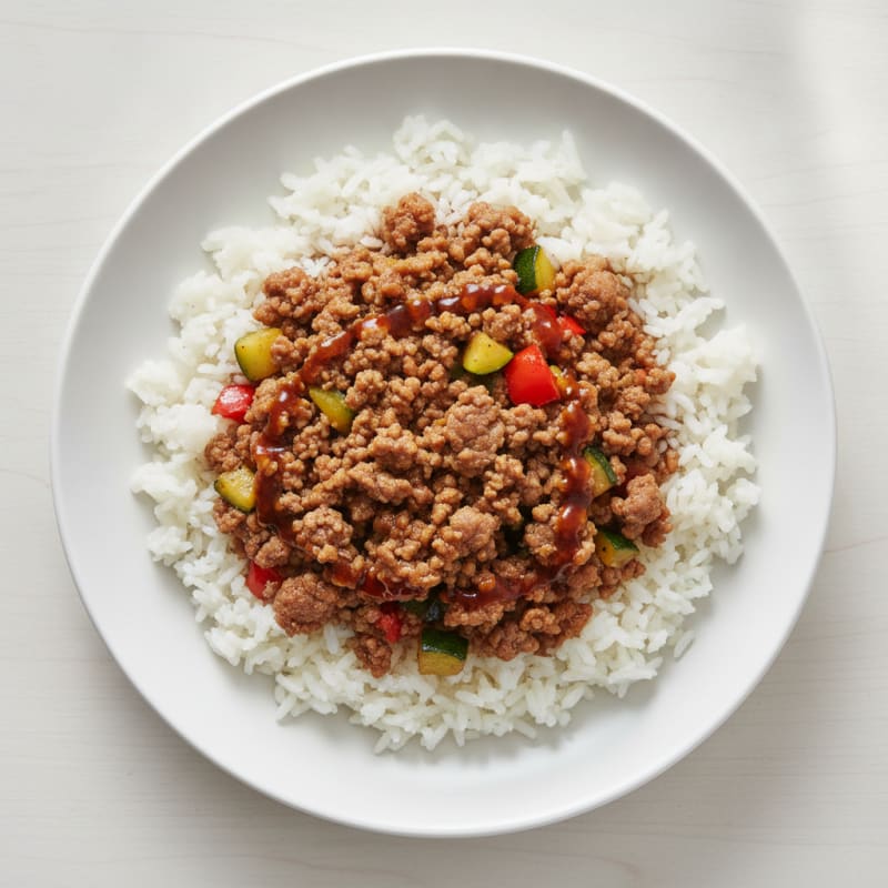 Ground Beef and Rice Lunch Box