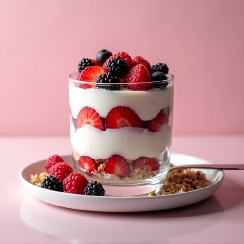 Creamy Greek Yogurt Protein Parfait with Mixed Berries