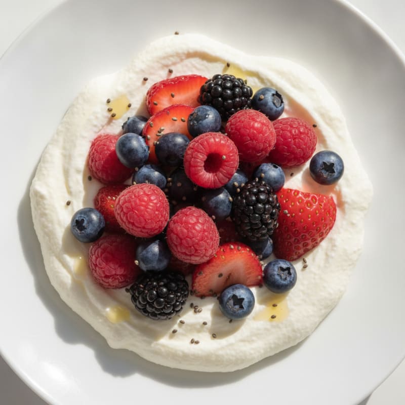 Greek Yogurt Protein Mousse with Berries
