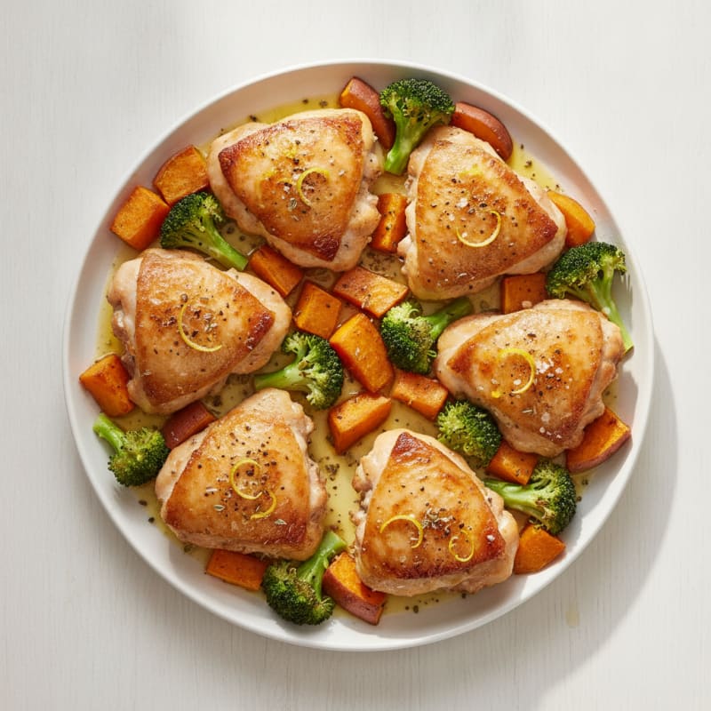 Lemon Herb Roasted Chicken Thighs