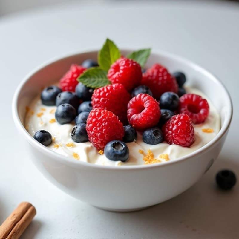 Creamy Cottage Cheese Protein Bowl with Mixed Berries