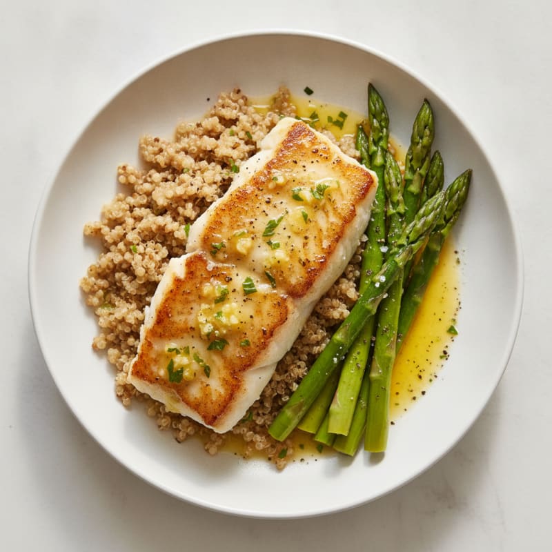 Pan-Seared Cod with Lemon-Herb Sauce
