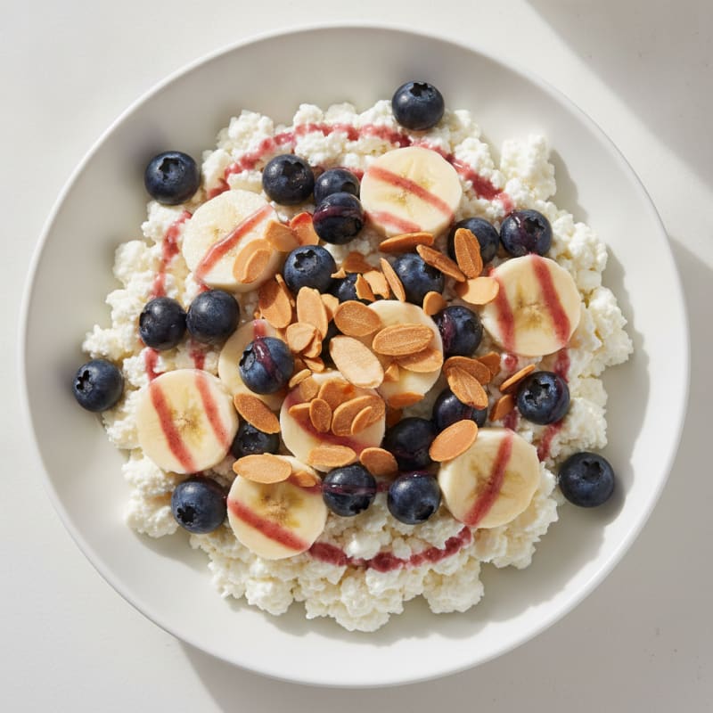 Cottage Cheese Berry Bowl with Toasted Almonds