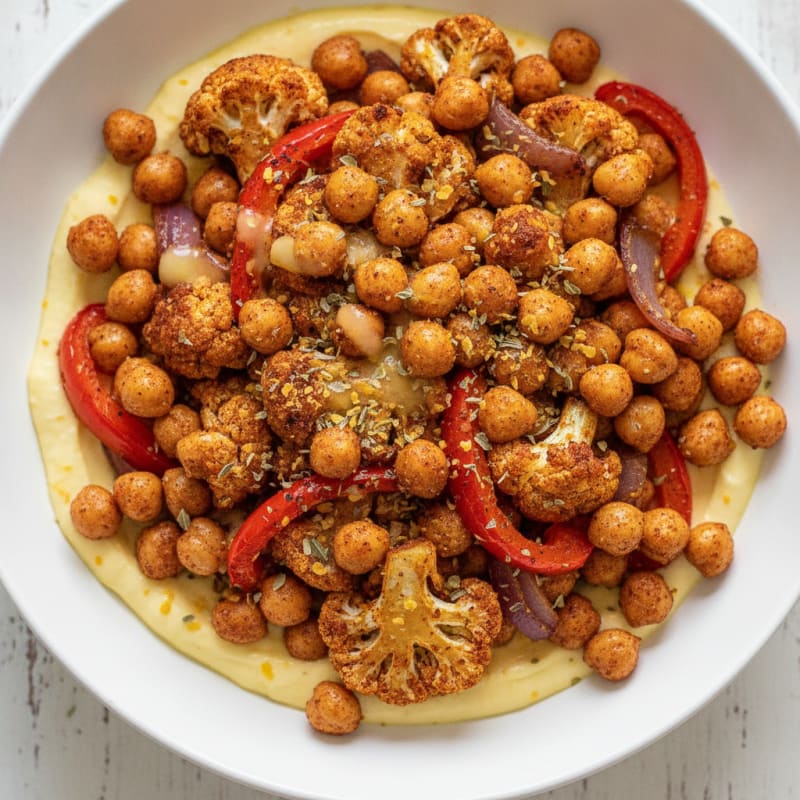 Roasted Vegetable and Chickpea Bowl