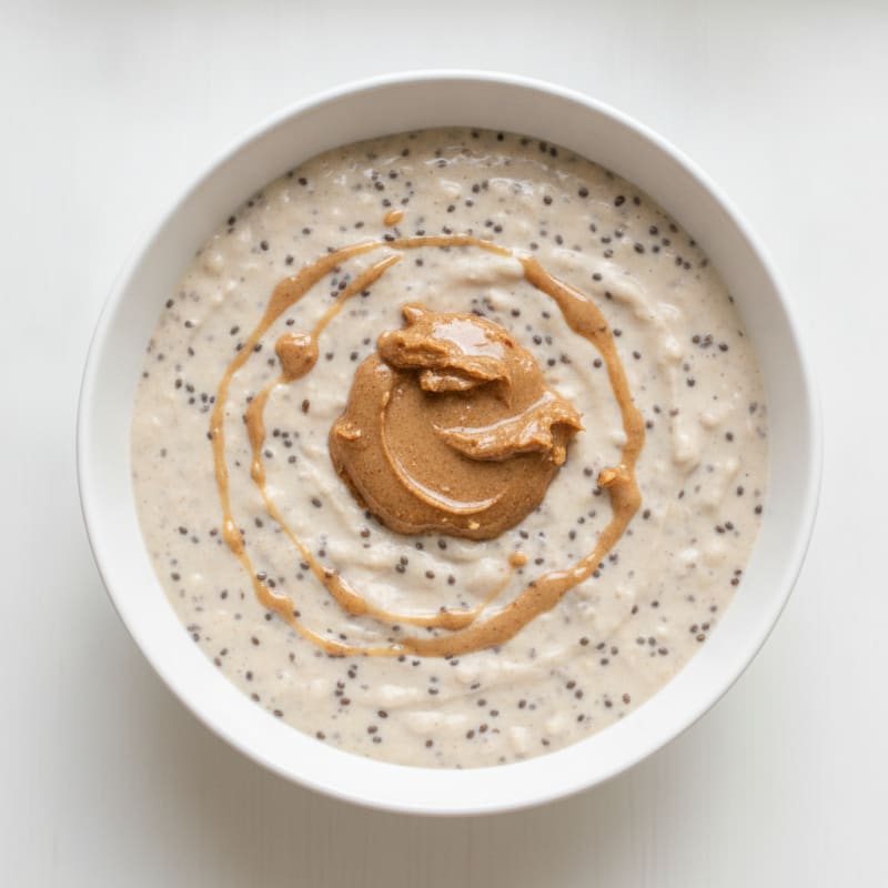 Creamy Vegan Protein Pudding with Chia and Almond Butter