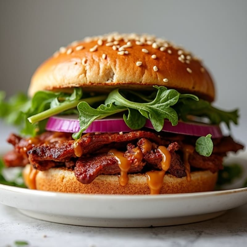 Slow Cooked Smoky Brisket Whole Grain Sandwich