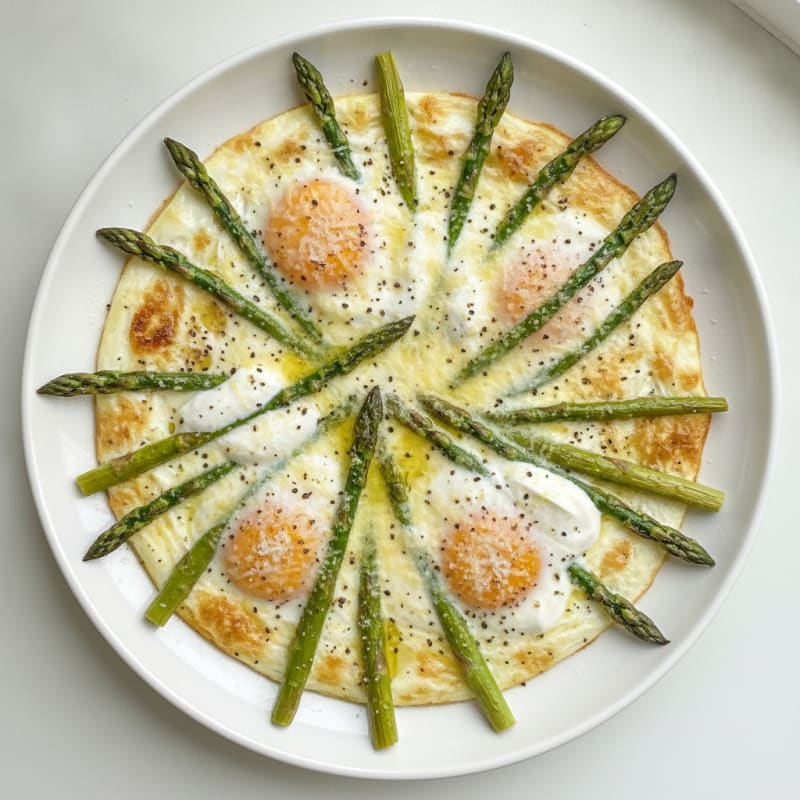 Baked Eggs with Roasted Asparagus