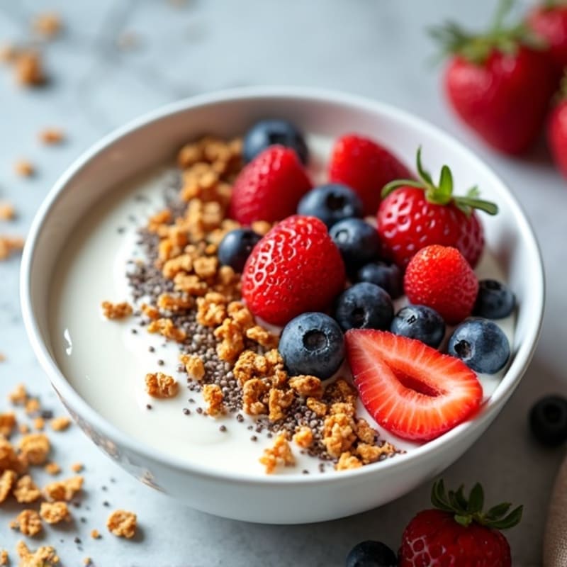 Creamy Greek Yogurt Bowl with Berries and Almond Butter