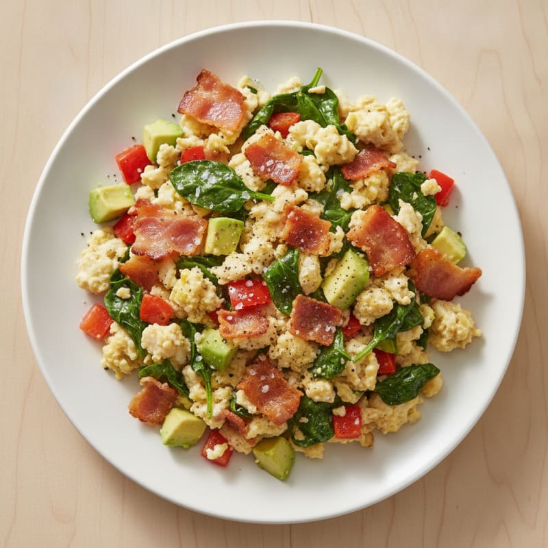 Egg White and Turkey Bacon Scramble
