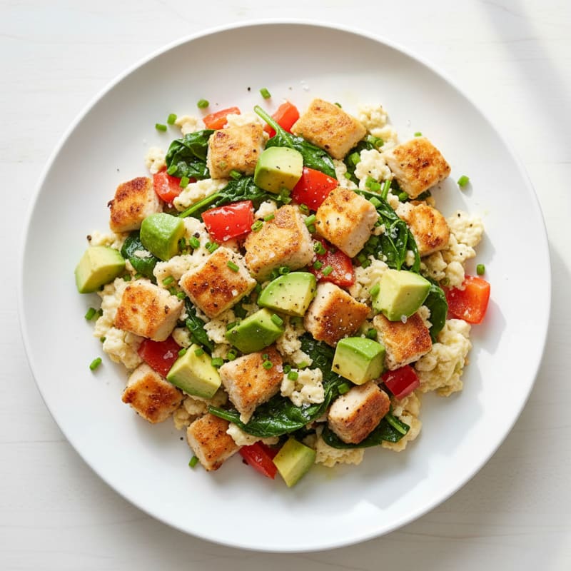 Savory Chicken and Egg White Scramble